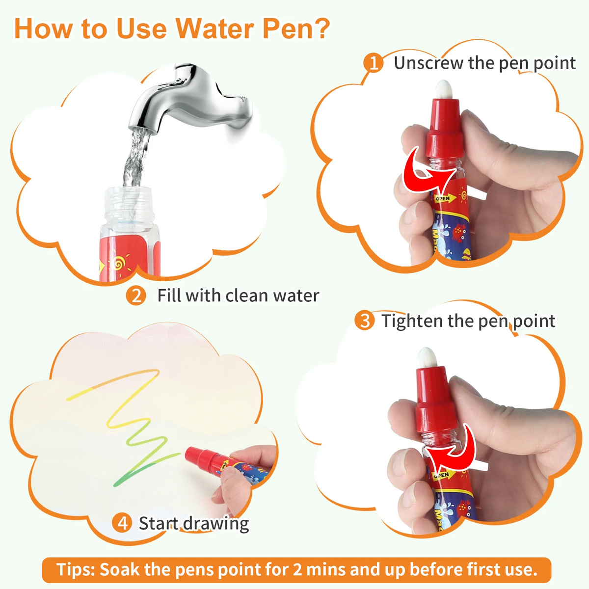 How to use the Magic Water Drawing Mat