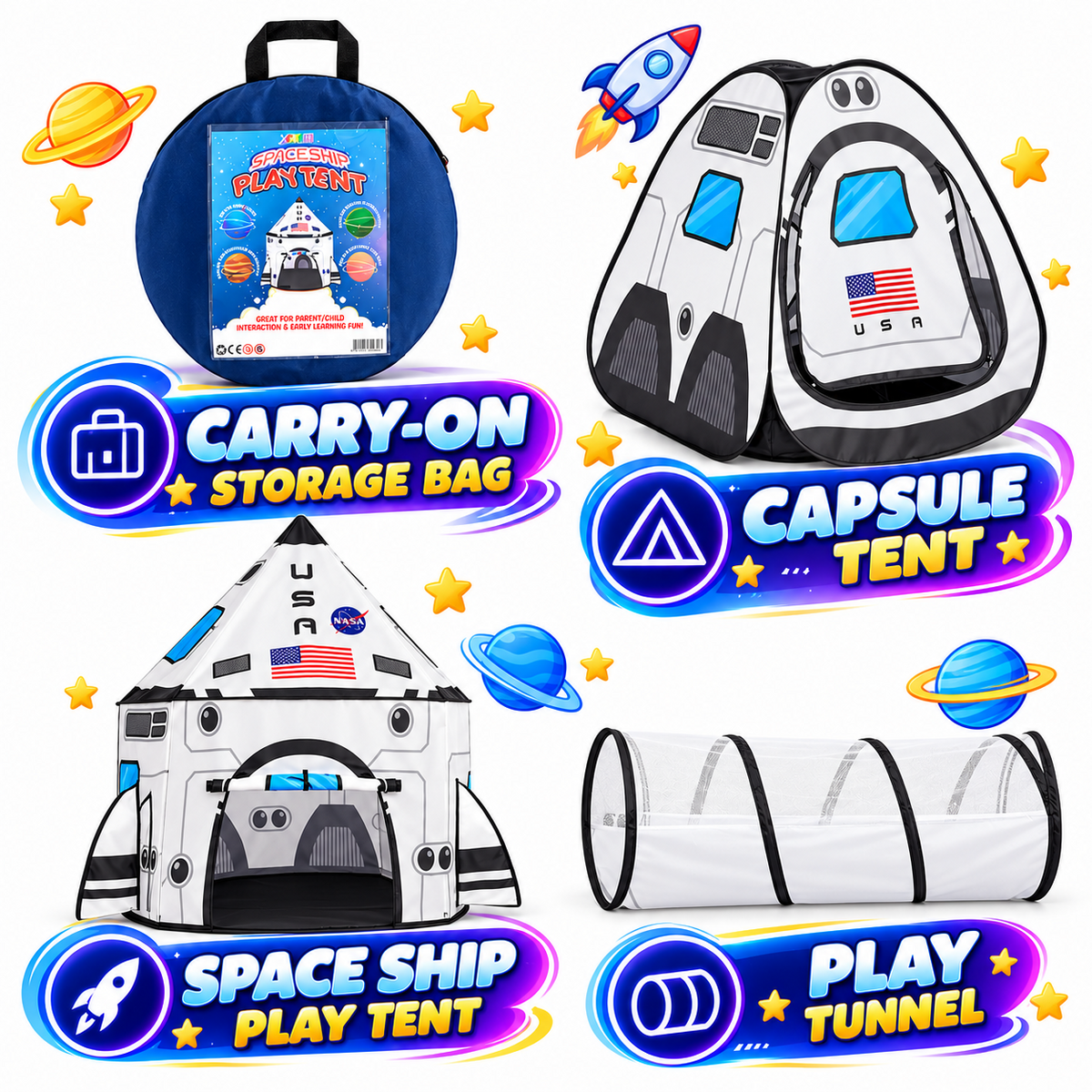 Rocket Ship Play Tent dimensions