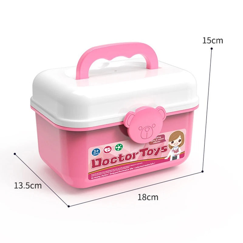 VIXABYTE medical play set carry case dimensions 18 by 13.5 by 15 cm
